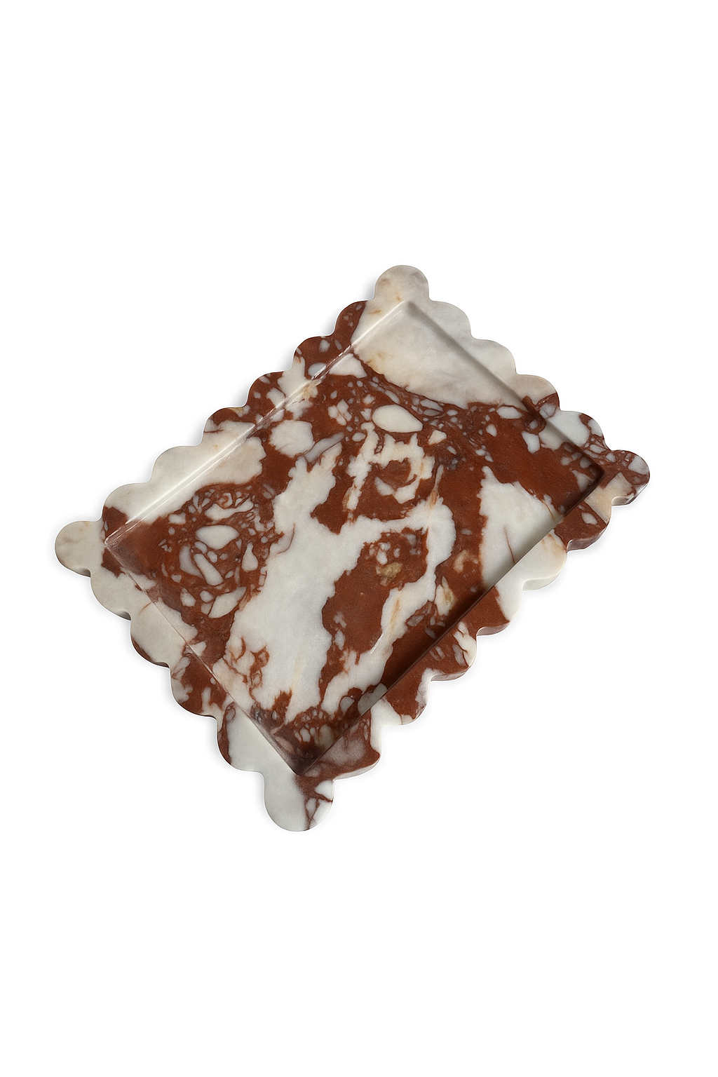 Red Calacatta Marble Tray