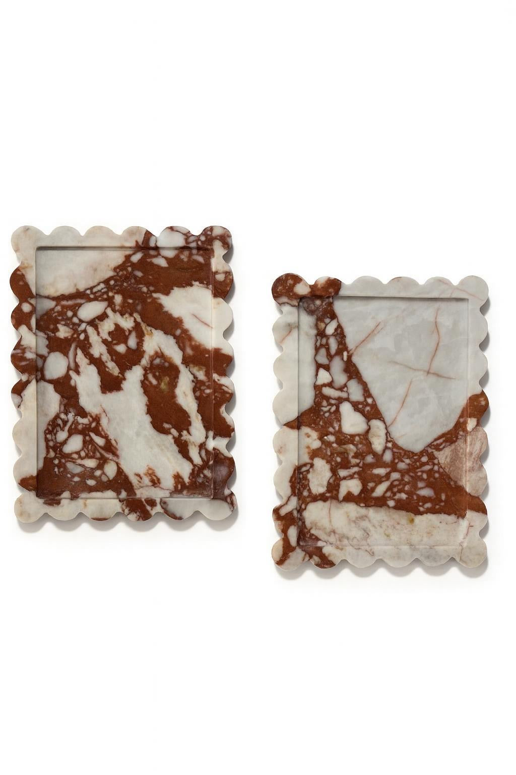Red Calacatta Marble Tray