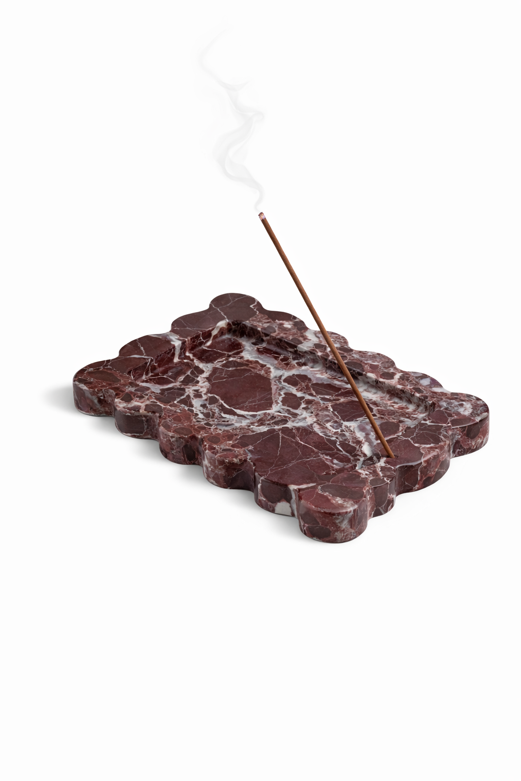Rosso Marble Incense Holder