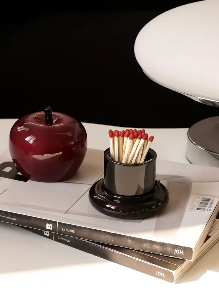 Red Apple Match Holder
