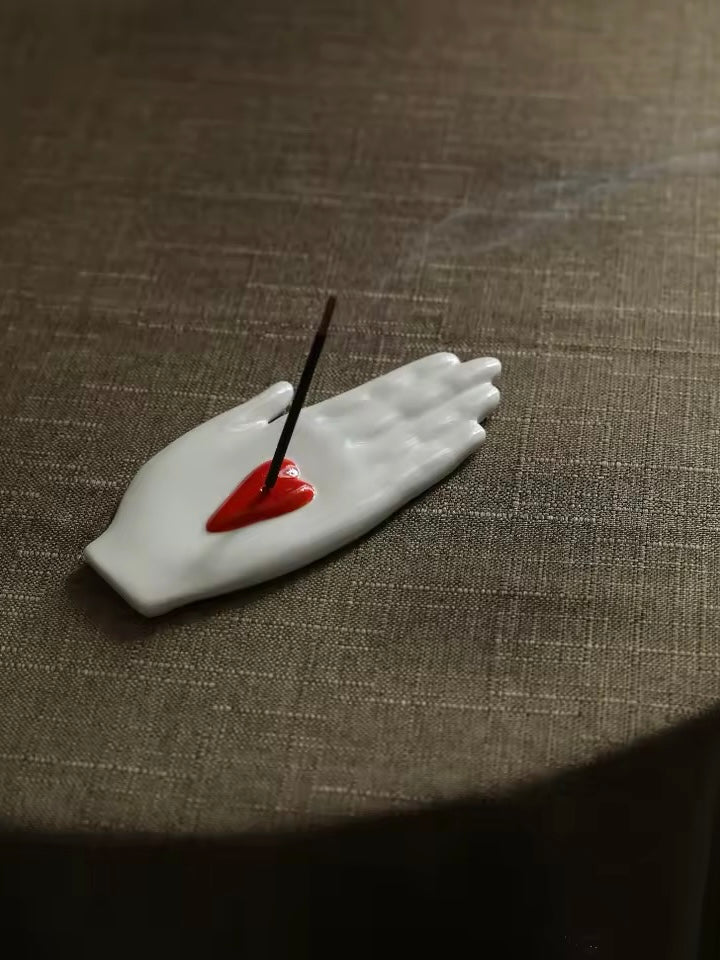 Hand Heart Incense Holder