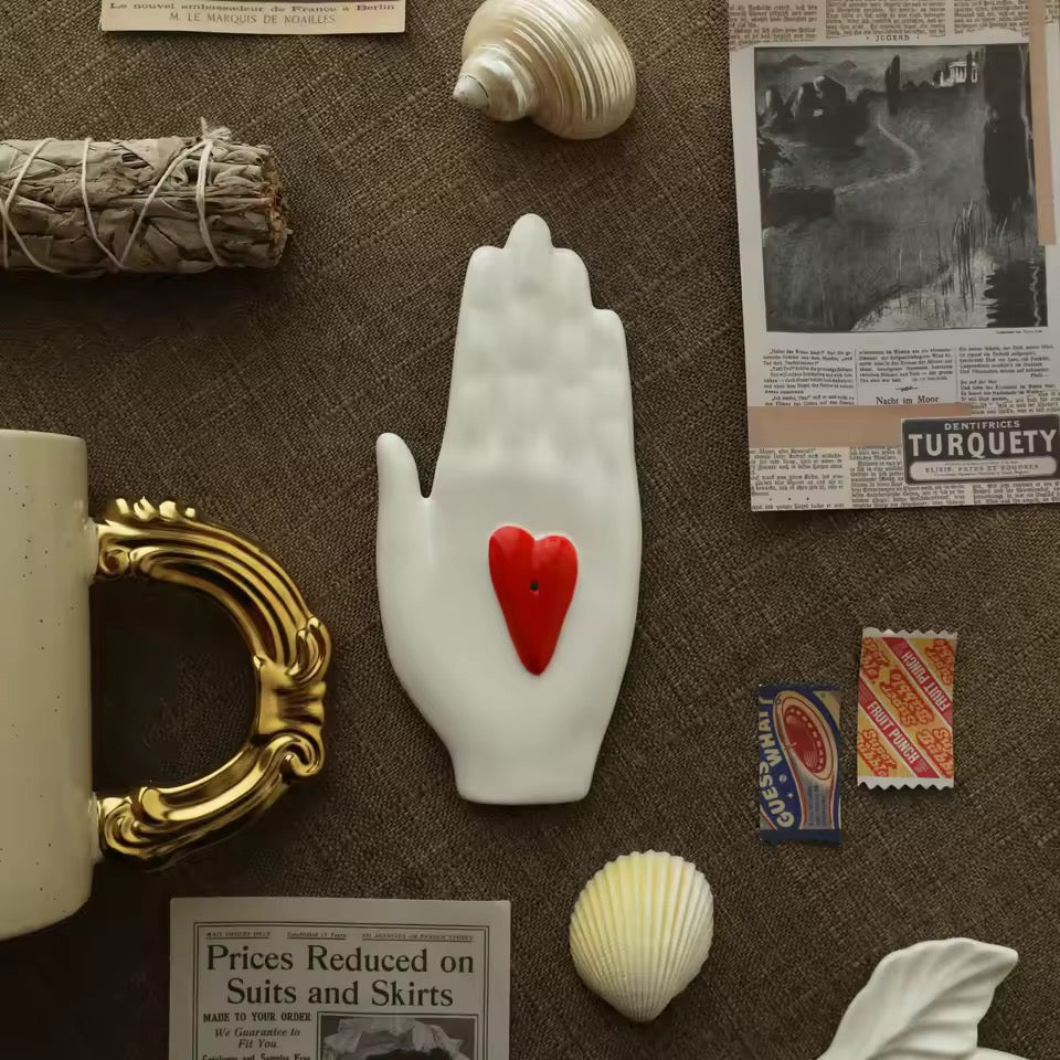 Hand Heart Incense Holder