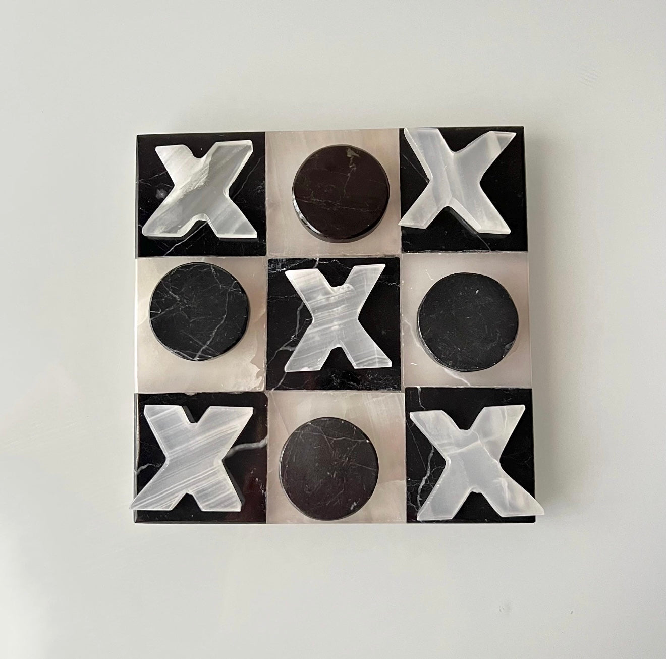 Marble & Onyx Tic Tac Toe