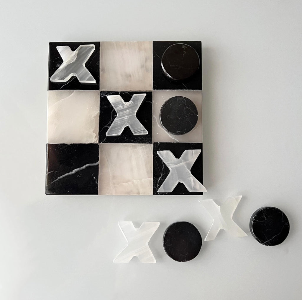 Marble & Onyx Tic Tac Toe