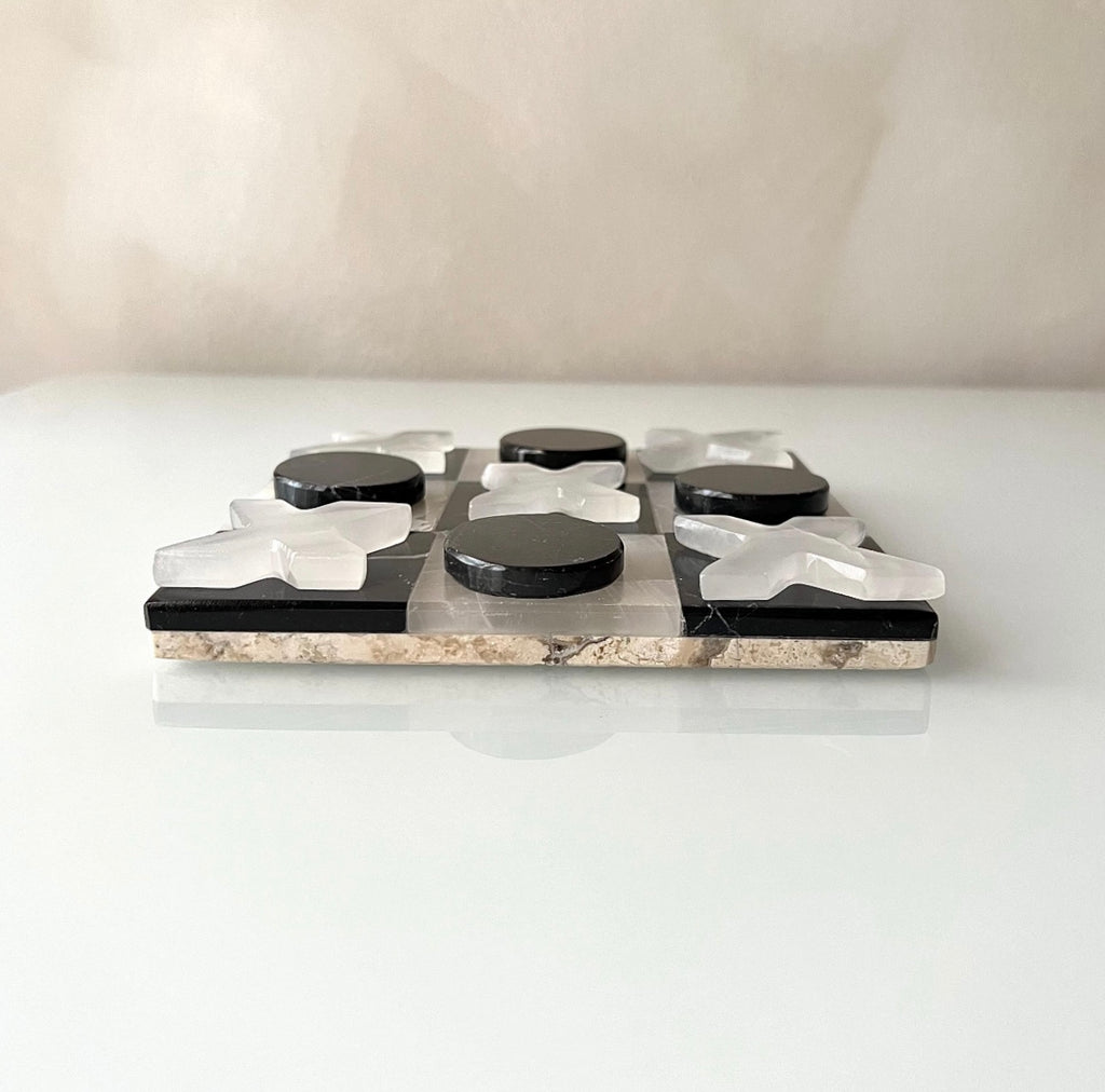 Marble & Onyx Tic Tac Toe