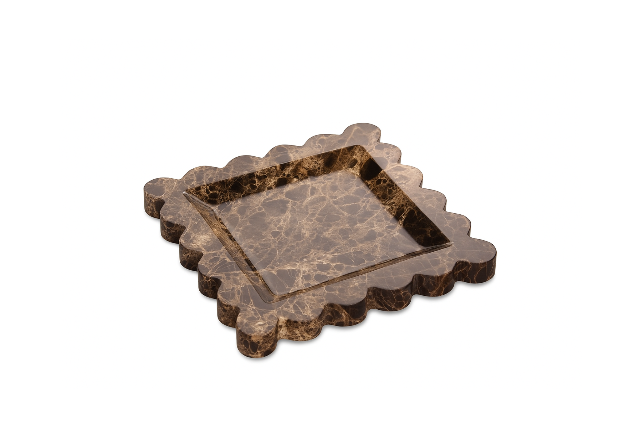 Dark Brown Marble Tray